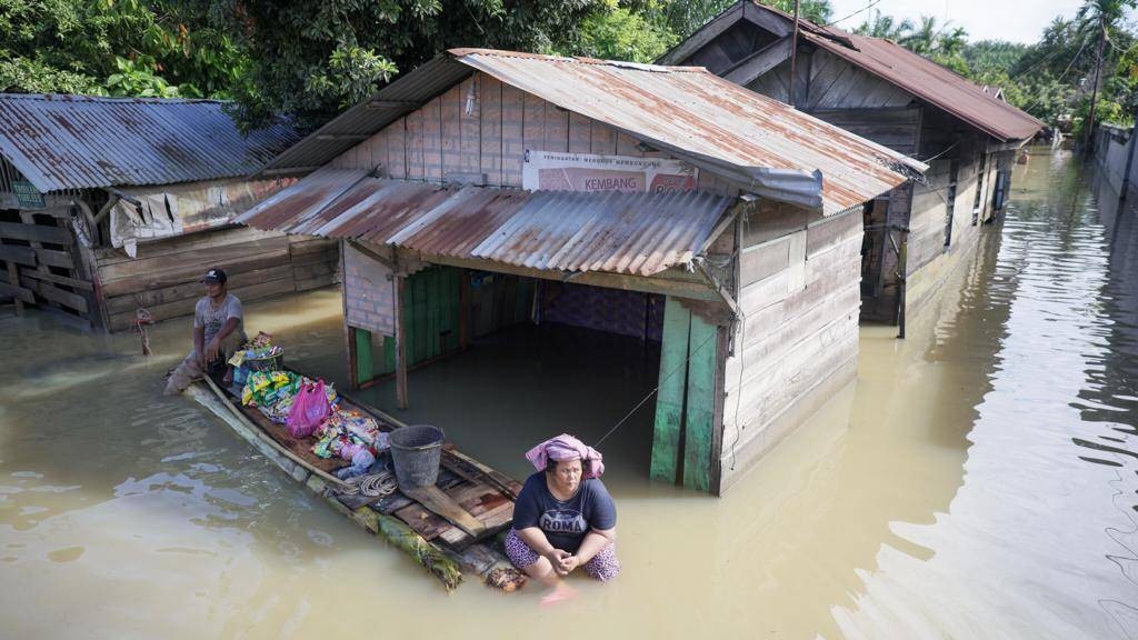 Aceh Tamiang dalam kepungan banjir. Foto: Suparta/acehkini 