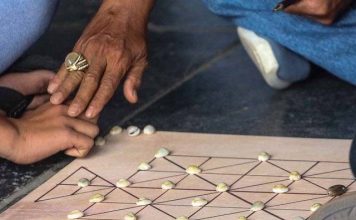 Catu Rimuen atau catur harimau saat dilombakan pada PKA Aceh ke-7, Agustus 2018. Foto: Info PKA