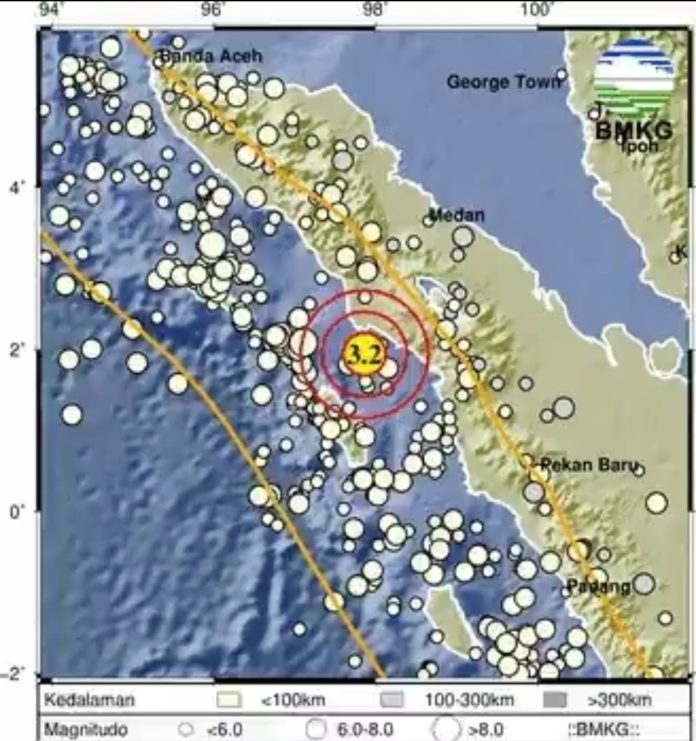 Gempa M 3,2 Terjadi di Aceh Singkil