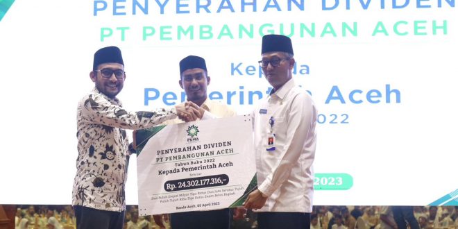 Pt PEMA serahkan laba ke Pemerintah Aceh