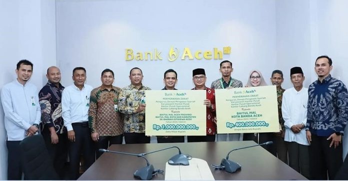 Bank Aceh Syariah Salurkan Zakat Lebih dari Rp 2 Miliar ke Baitul Mal