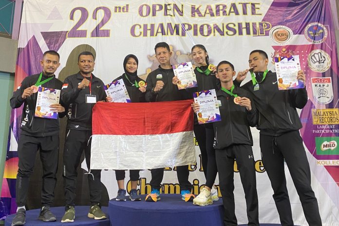 Atlet Aceh Bawa Pulang 5 Medali dari Kejuaraan Karate Internasional di Malaysia