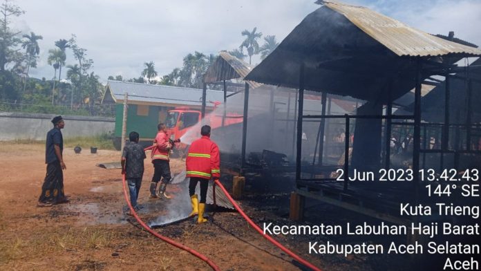 Kabakaran pondok santri dayah Nurul Yaqdad di Aceh Selatan