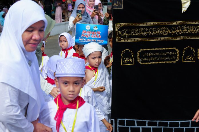 Seribuan Murid PAUD dan TK di Aceh Besar Antusias Ikuti Manasik Haji Cilik
