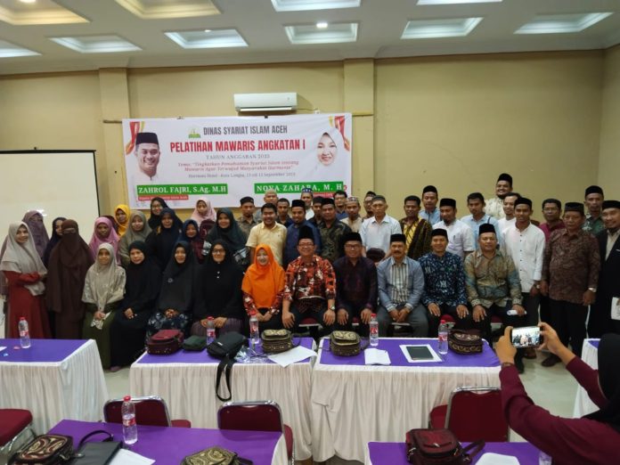 Dinas Syariat Islam Aceh Gelar Pelatihan Mawaris Angkatan I di Hotel Harmoni Kota Langsa
