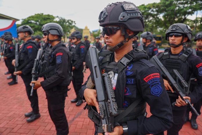 Foto: Pasukan Pengamanan Pemilu 2024 di Aceh