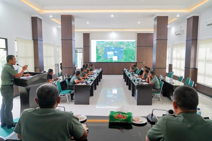 Rapat penanggulangan bencana di lingkungan Korem Lilawangsa Lhokseumawe