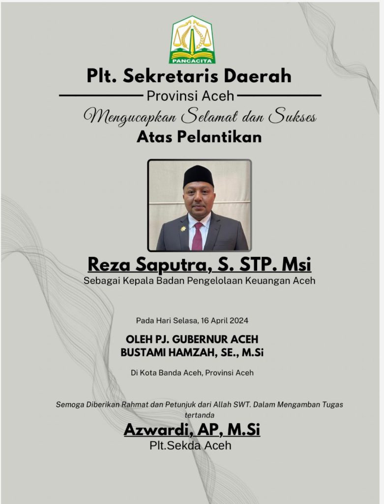 Gubernur Aceh Lantik Kepala BPKA yang Baru