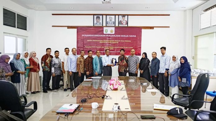 Fakultas Ilmu Sosial dan Ilmu Politik Universitas Syiah Kuala (FISIP USK) Aceh menyepakati kerja sama bidang pendidikan dan penelitian dengan Badan Perencanaan Pembangunan Daerah (Bappeda) Kota Sabang, Aceh.