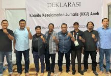 Soroti Dugaan Kekerasan terhadap Jurnalis, KKJ Aceh Minta Aparat Hormati Kebebasan Pers Komite Keselamatan Jurnalis (KKJ) Aceh resmi dideklarasikan di sekretariat Aliansi Jurnalis Independen (AJI) Banda Aceh, pada Sabtu (14/9/2024) sore.
