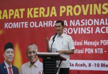 Sekda Aceh Buka Rakerprov KONI, Tekankan Pembinaan Atlet Berkelanjutan