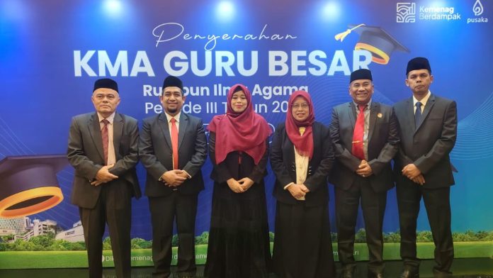 UIN Ar-Raniry Kini Punya 66 Profesor, Ini Daftar 6 Guru Besar Baru