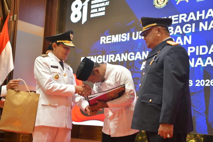 4.833 Napi di Aceh Terima Remisi HUT ke-81 RI, 25 Orang Langsung Bebas