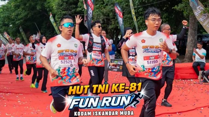 2.500 Peserta Ramaikan Fun Run 5K HUT ke-81 TNI Kodam IM di Banda Aceh