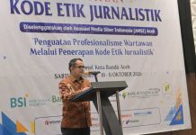 Sekda Aceh Buka Pelatihan Etik Jurnalistik AMSI